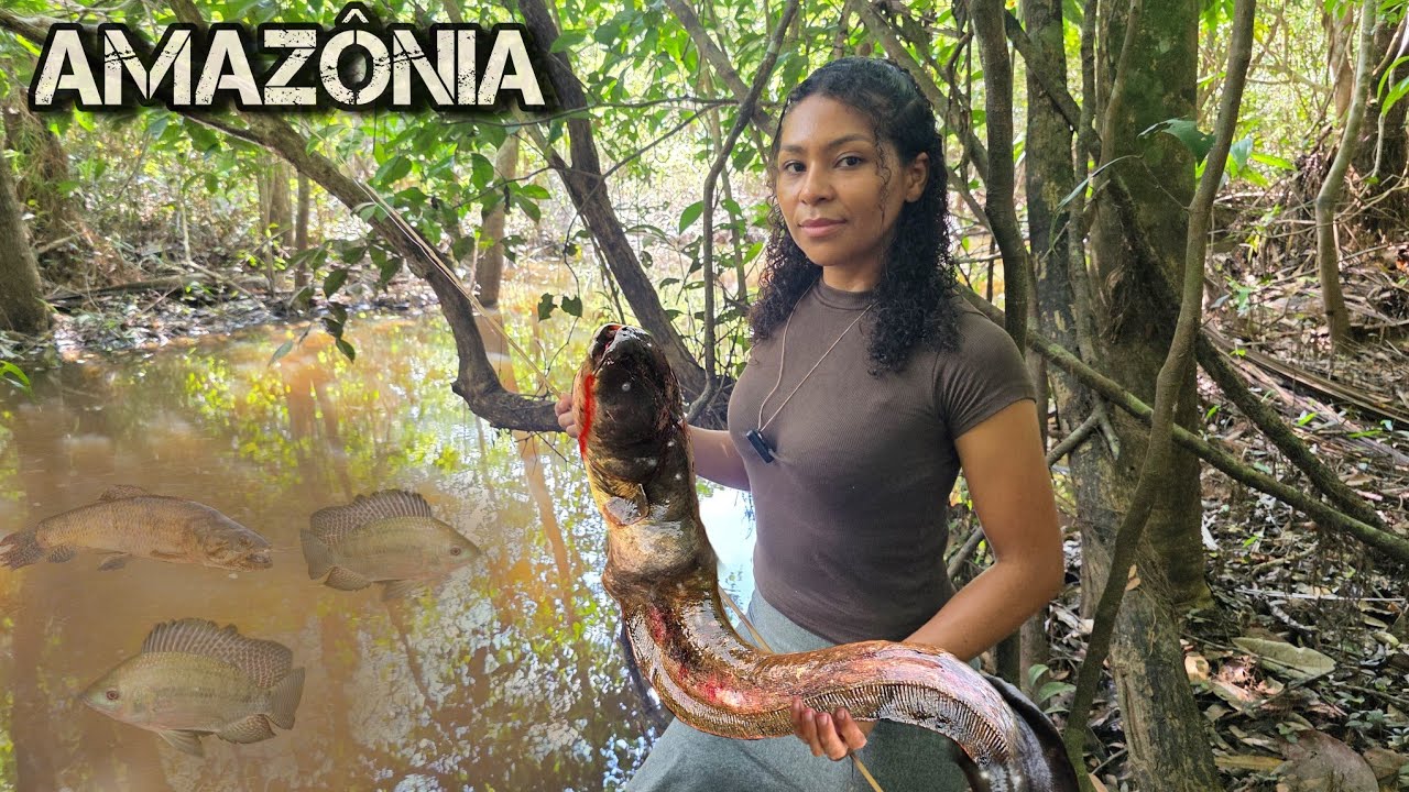 Pesquei em uma lagoa isolada no meio da floresta Amazônica @Gil Trindade. Vida Selvagem na Amazônia
