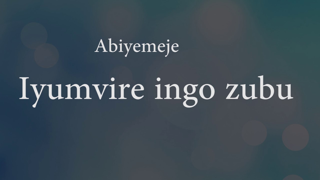 iyu mvire nawe ingo zubu