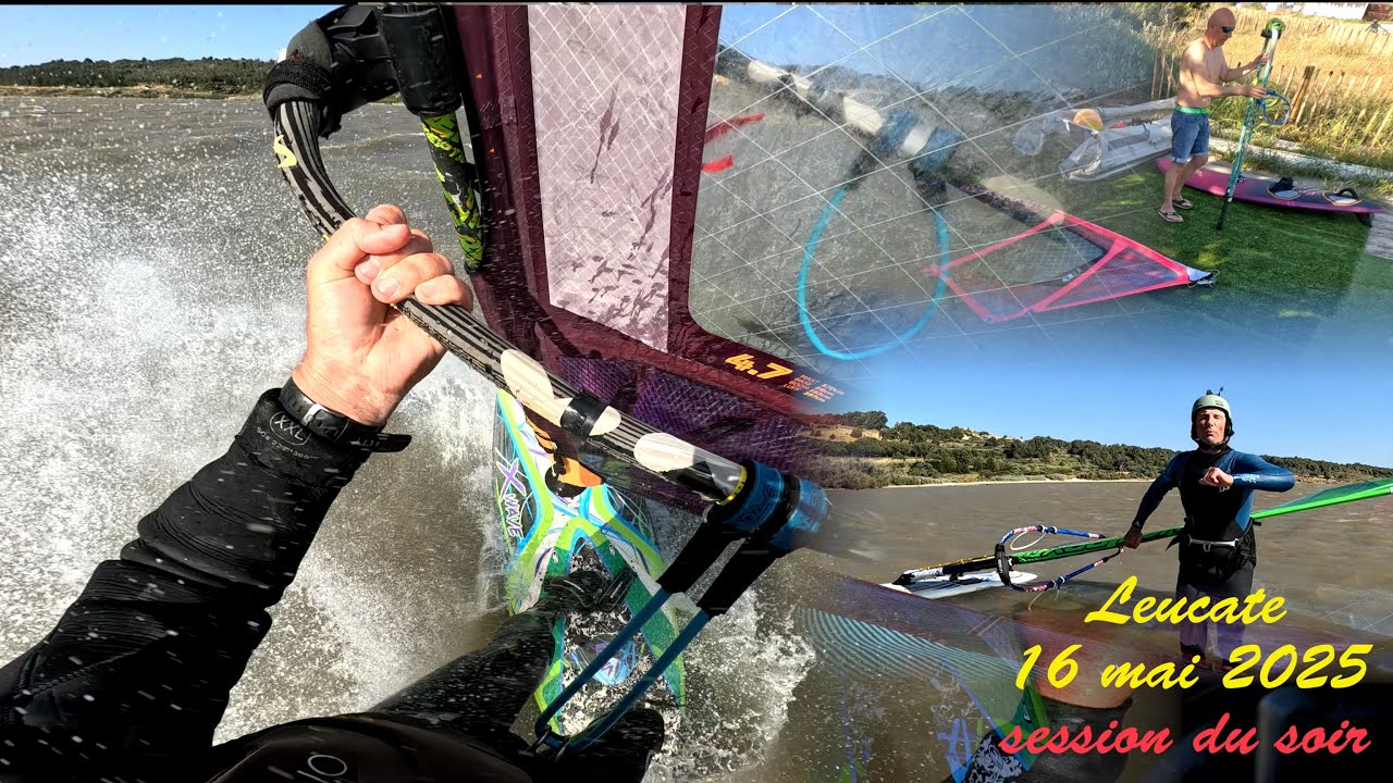 windsurf - leucate le goulet - session fin de journée - c'est magique !