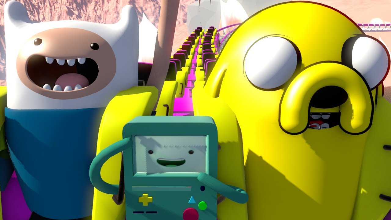 🔴VR 360° Adventure Time Roller Coaster Video
