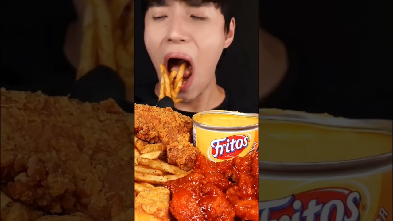 Asmr Fried Chicken and Chicken nuggets Eating Sound