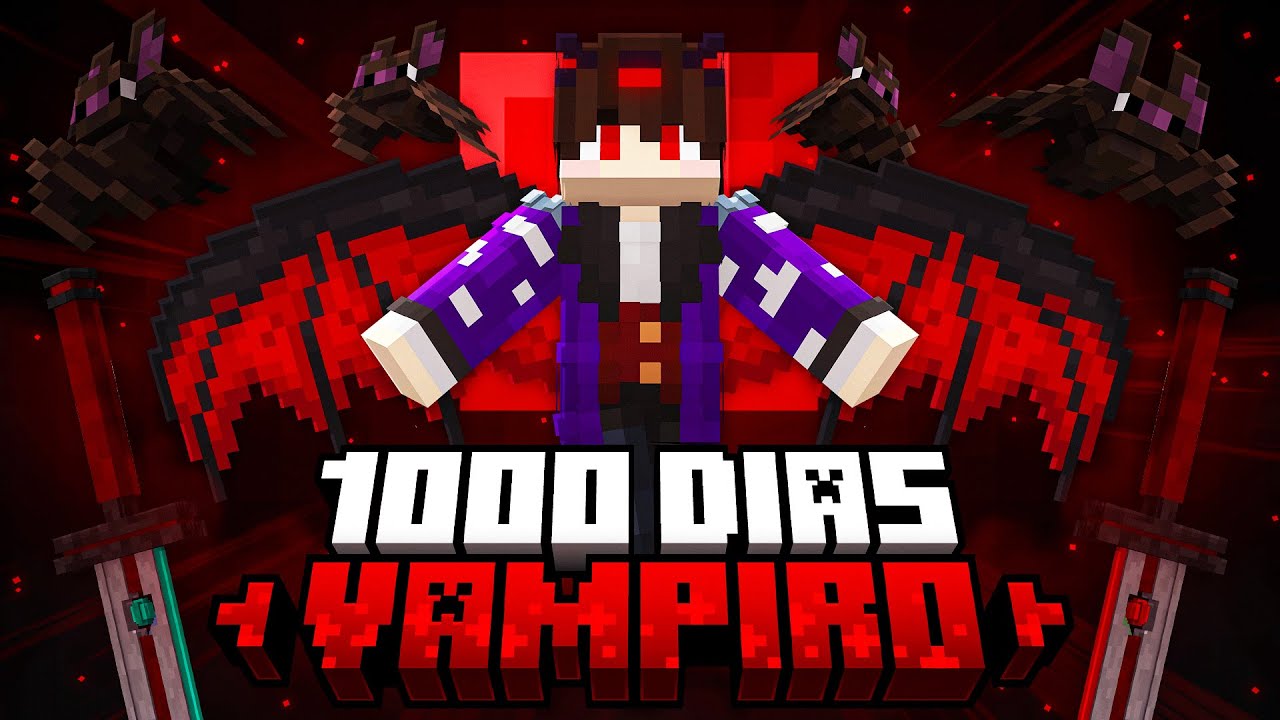 SOBREVIVI 1000 DIAS SENDO UM VAMPIRO NO MINECRAFT - O FILME