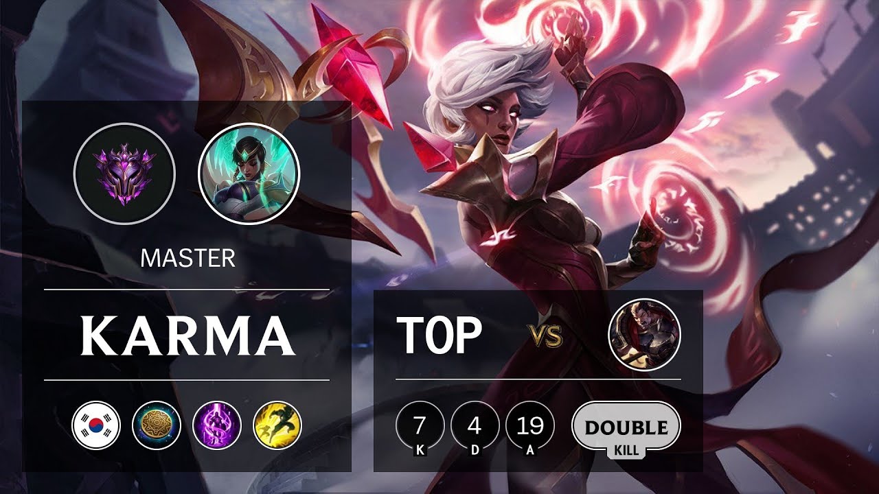 Karma Top vs Darius - KR Master Patch 9.15