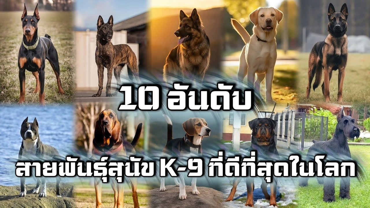 10 อันดับ สายพันธุ์สุนัข K-9 ที่ดีที่สุดในโลก​ : [ จัดอันดับ​กับ​ PN​ ]​ Ep.66​ #k9 #จัดอันดับ 