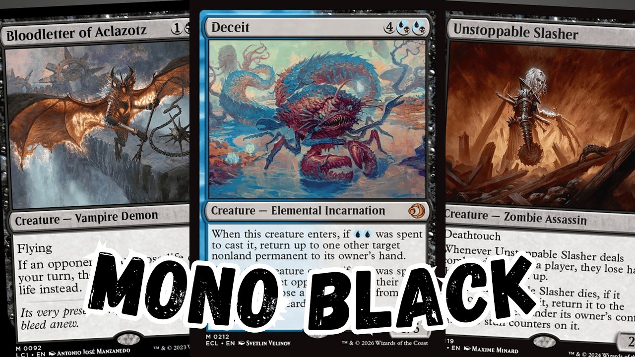 Updated Mono Black Is TOP TIER! | Lorwyn Standard | MTG Arena