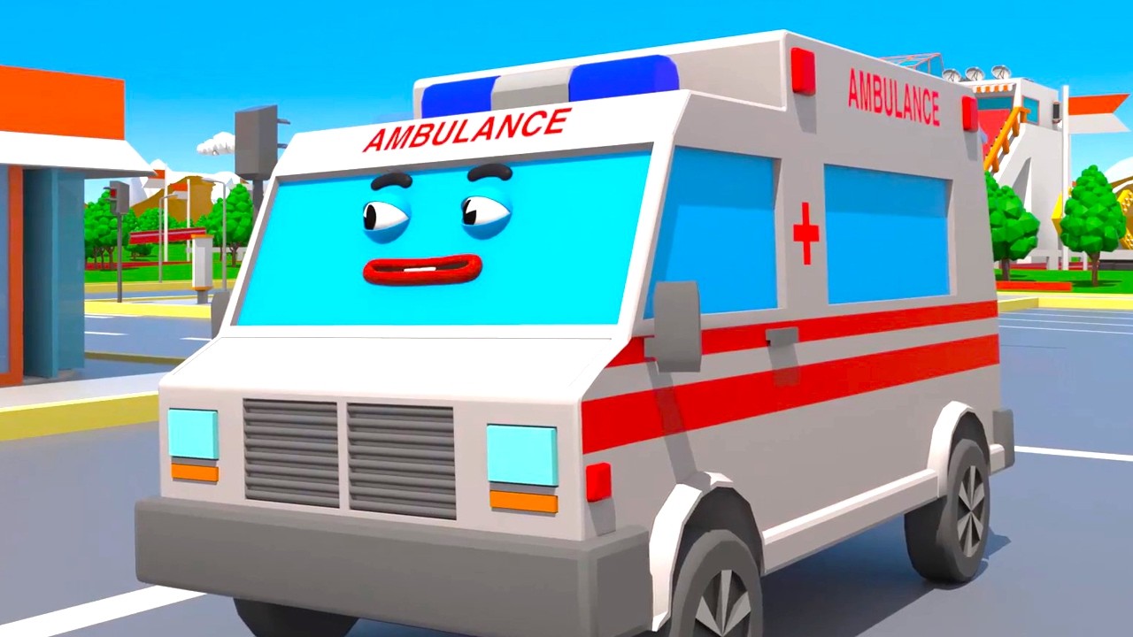 🚗✨ Ambulance and Police Car in Cars Town! 🚓🚒 Race, Rescue & Fun! | Cars Town - Cartoons for Kids