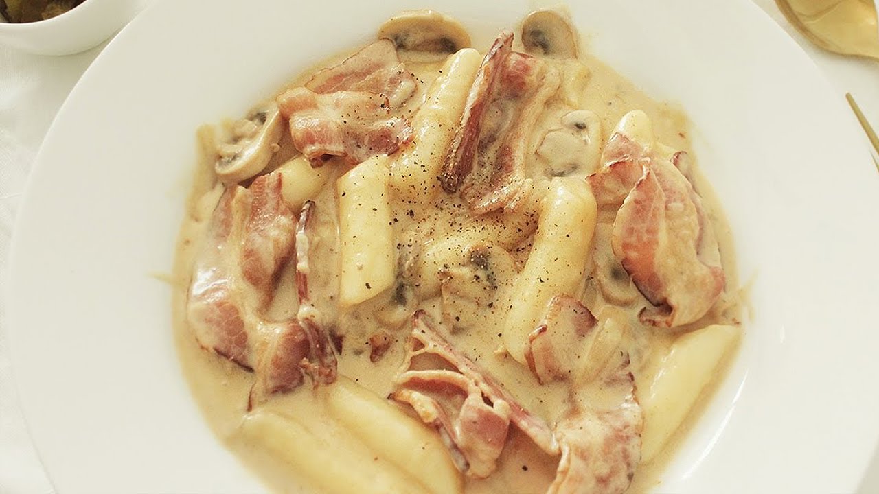 Carbonara Cream Tteokbokki 까르보나라 크림 떡볶이 만들기 辣炒年糕 トッポッキ