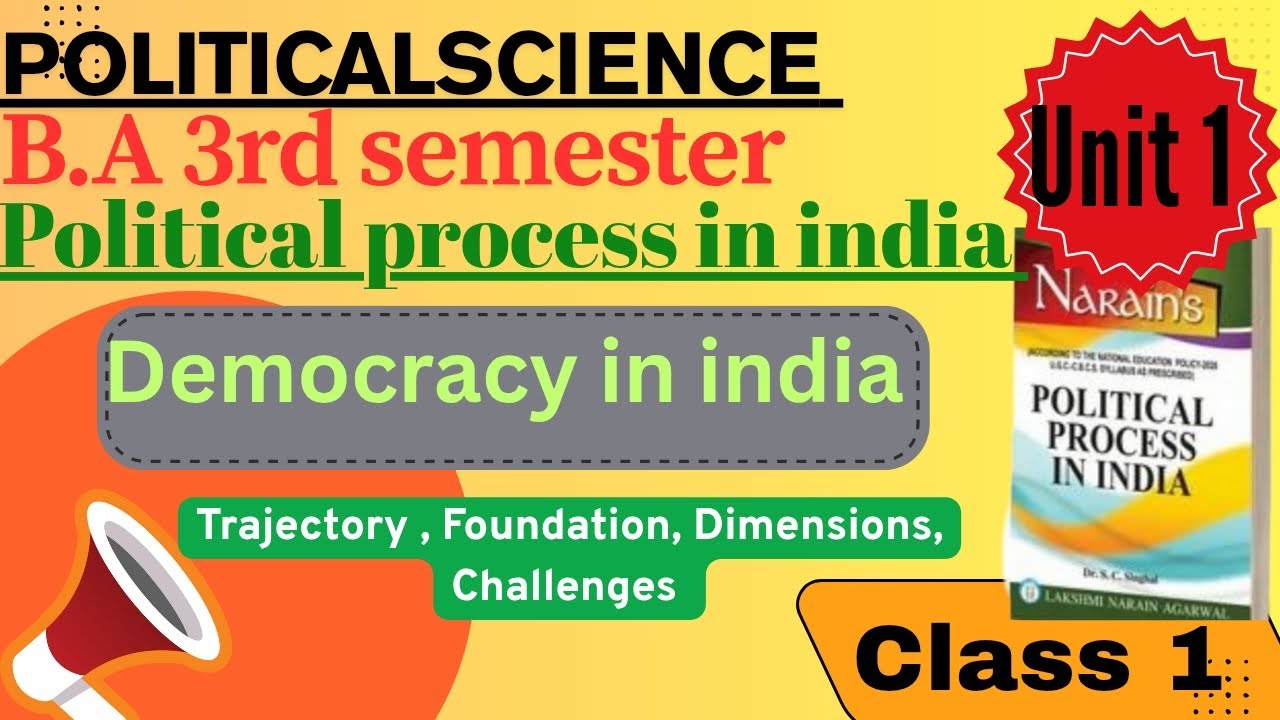 Democracy in India | Political Process in India | B.A 3rd Semester Political Science | CCSU Unit 1