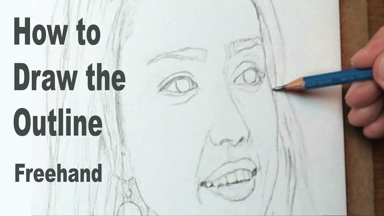 How To Draw The Outline Freehand ~ Including Real-time video of how to draw in the second eye.