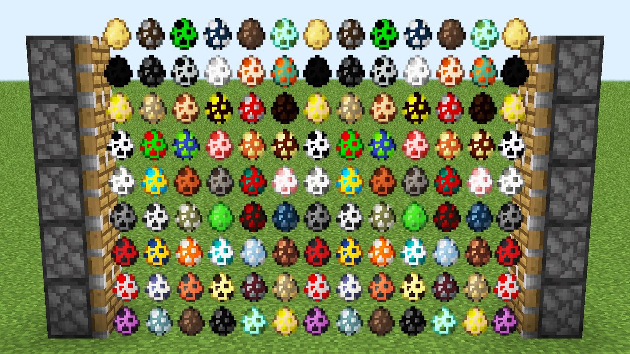 x7777 EGGS combined in minecraft