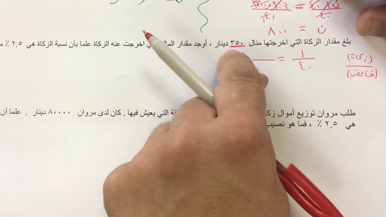 بند ( ١١-٦ ) خطة حل المسائل ( زكاة المال ) الصف السادس الفصل الثاني