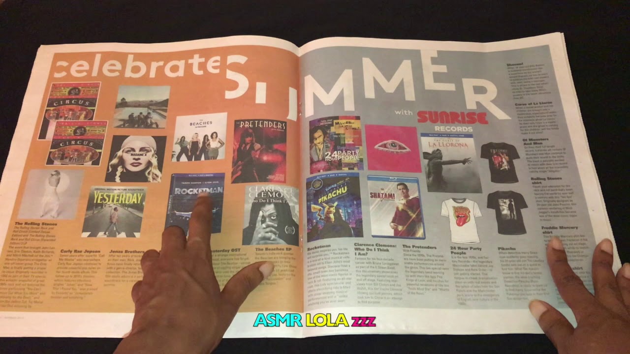 ASMR Exclaim Magazine | page turning, NO TALKING
