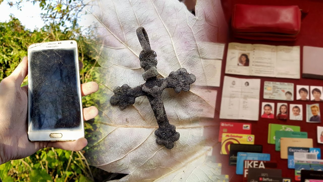 Metal Detecting - STOLEN Purse with Contents! 1500s Cross! Samsung Phone - WW2 Relics!