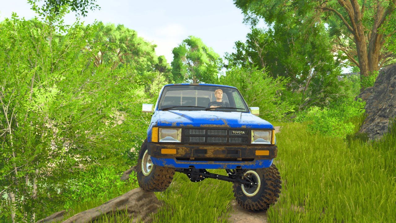 Off roading in a 1984 Toyota Hilux in FS 25!