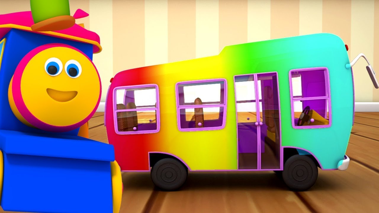 Bob el tren | Las ruedas del autobús | autobús canción | Wheels on The Bus