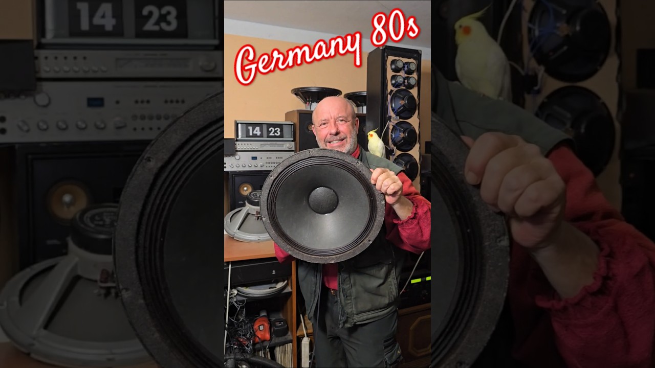 80s Vintage RFT L 3702 BASS SPEAKER with NEW CONE sound test - made in East Germany DDR