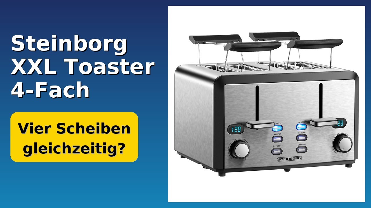 BEWERTUNG (2025): Steinborg XXL Toaster 4-Fach. WESENTLICHE Einzelheiten