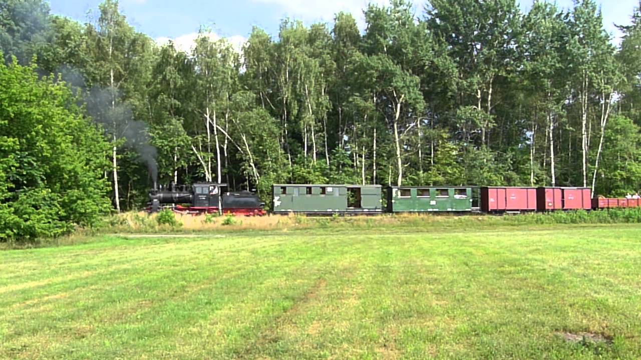 Waldeisenbahn Muskau 99 3462 mit M.P.S.B.-Wagen auf der Tonbahn