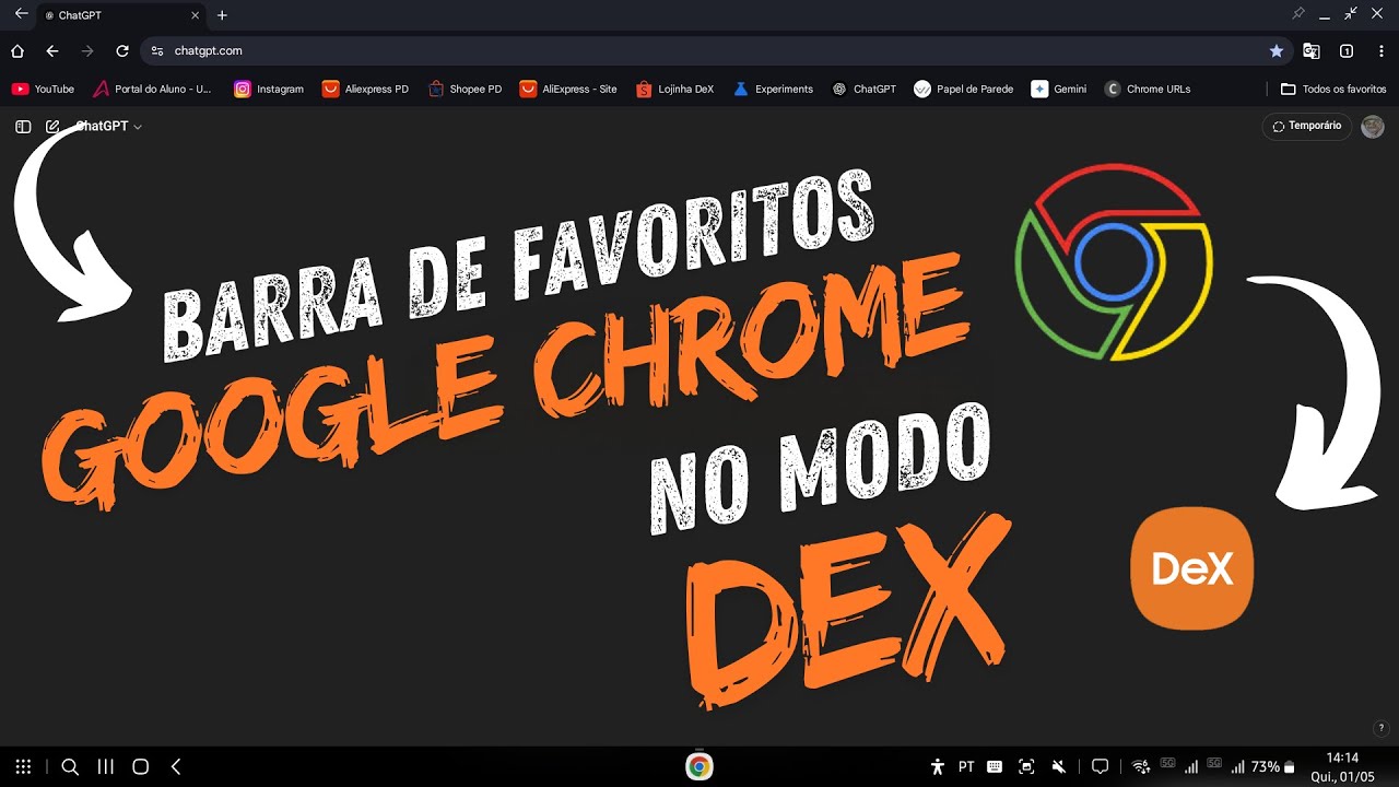 Como HABILITAR BARRA DE FAVORITOS no CHROME do MODO DEX