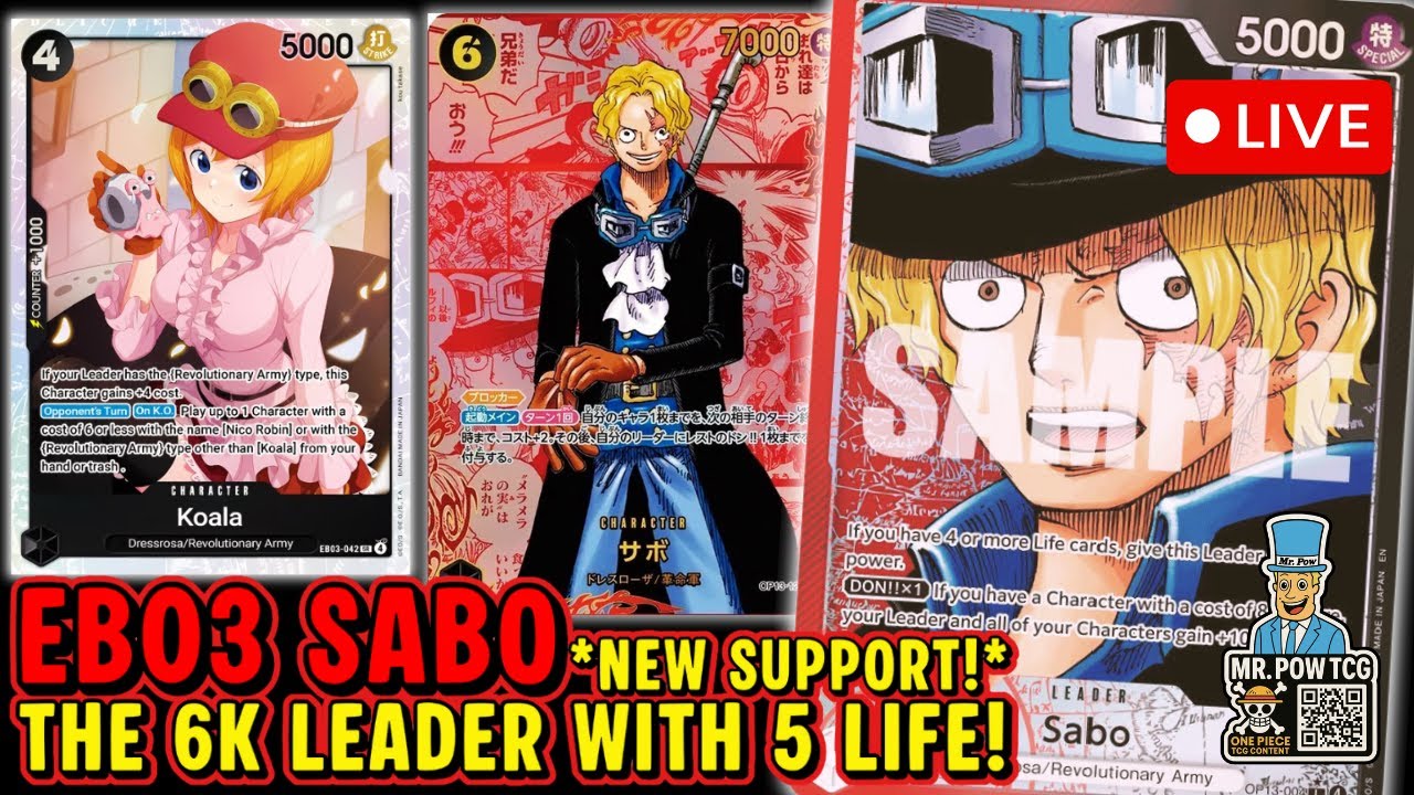 🔴 LIVE! One Piece TCG – EB03 Red Black Sabo Testing!