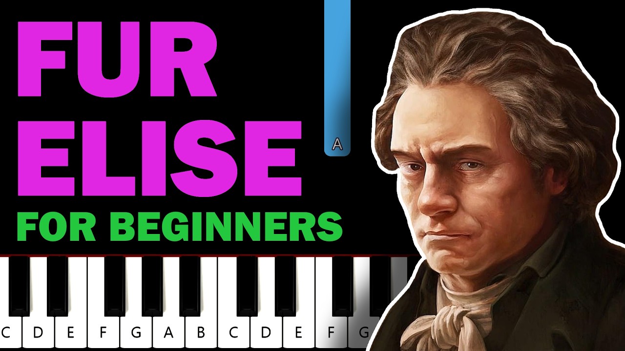 FUR ELISE Easy Piano Tutorial for BEGINNERS