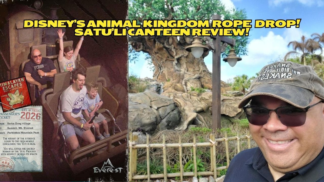 Disney's Animal Kingdom Rope Drop!  Satu'li Canteen Review! Pandora, Kilimanjaro Safaris, Everest!
