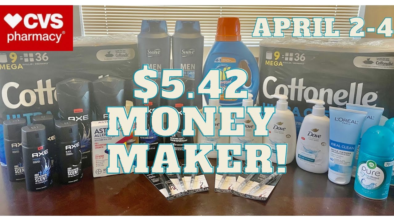 CVS 4/2-4/8 | $190 worth of products for a $5.42 Money Maker! | Diapers and Toilet Paper