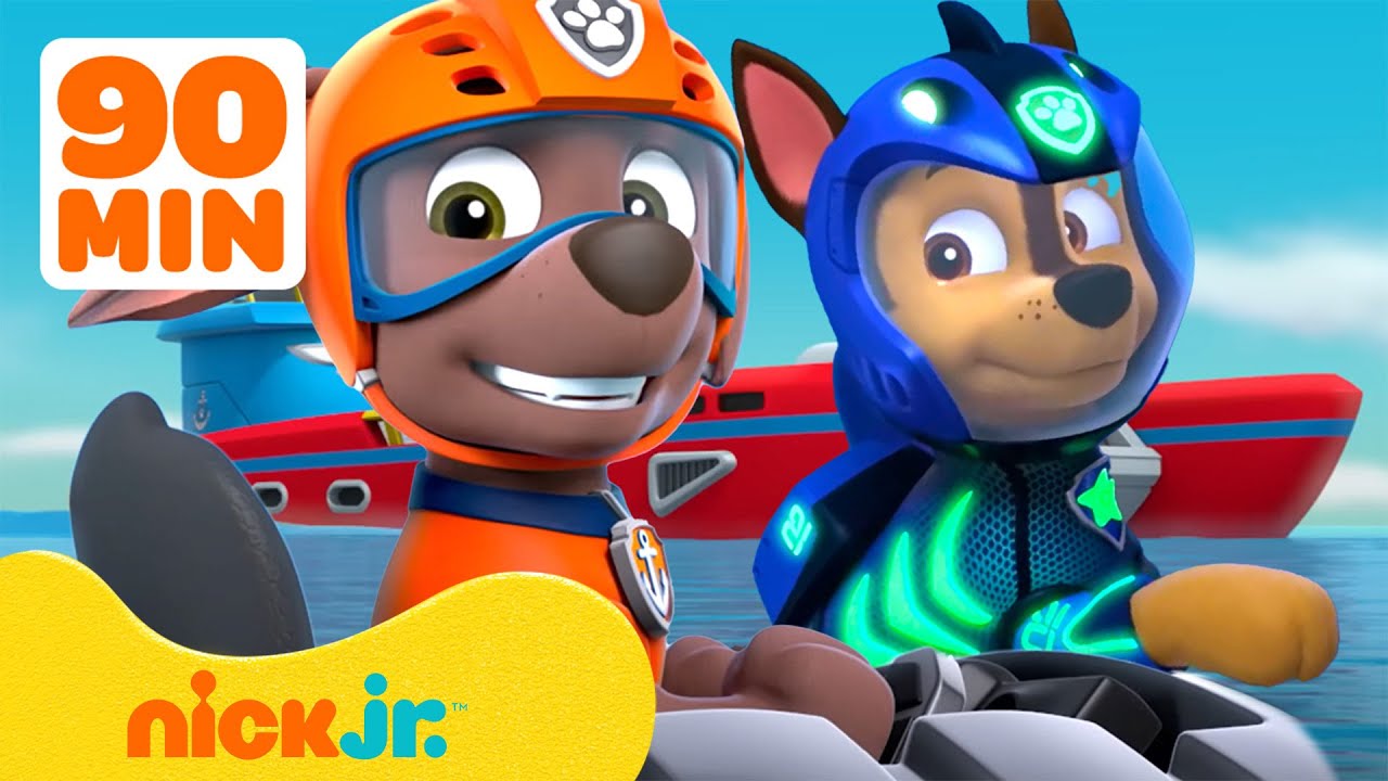 PAW Patrol ¡Los rescates acuáticos más osados de PAW PAtrol 🏄‍♂️ 90 minutos | Nick Jr. en Español
