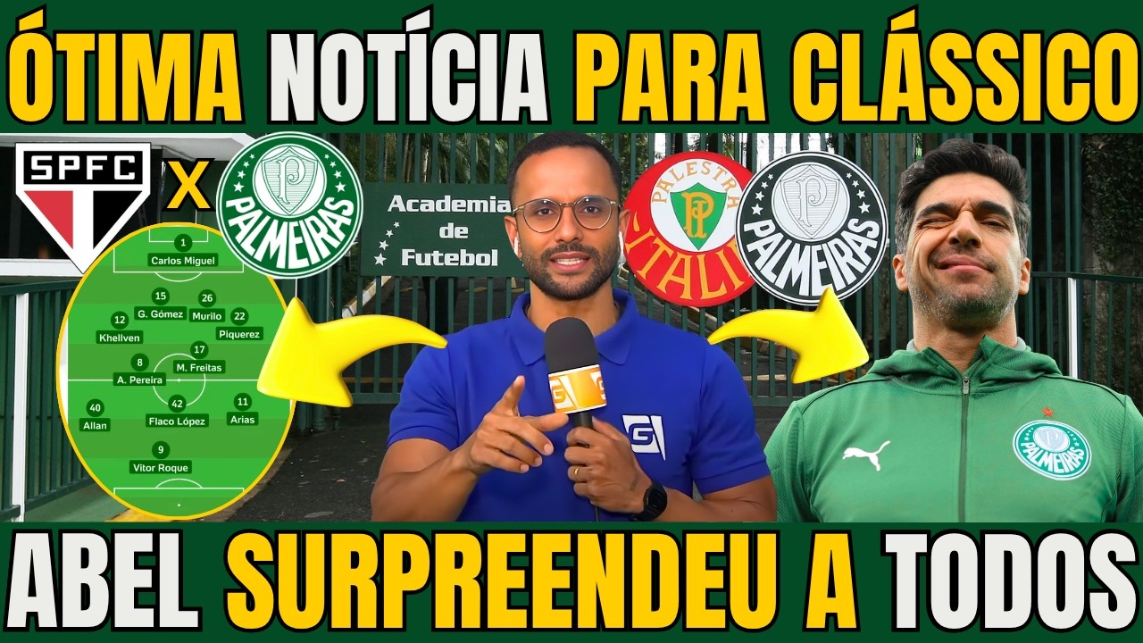 PALMEIRAS VAI COM NOVIDADE PARA O CLÁSSICO CONTRA O SÃO PAULO / NOTÍCIAS DO PALMEIRAS