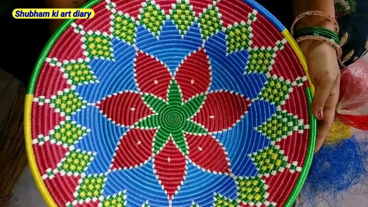 Letest butiful hand made basket design।Butiful hand made wall hanging design।बास्केट बनाने का तरीका।