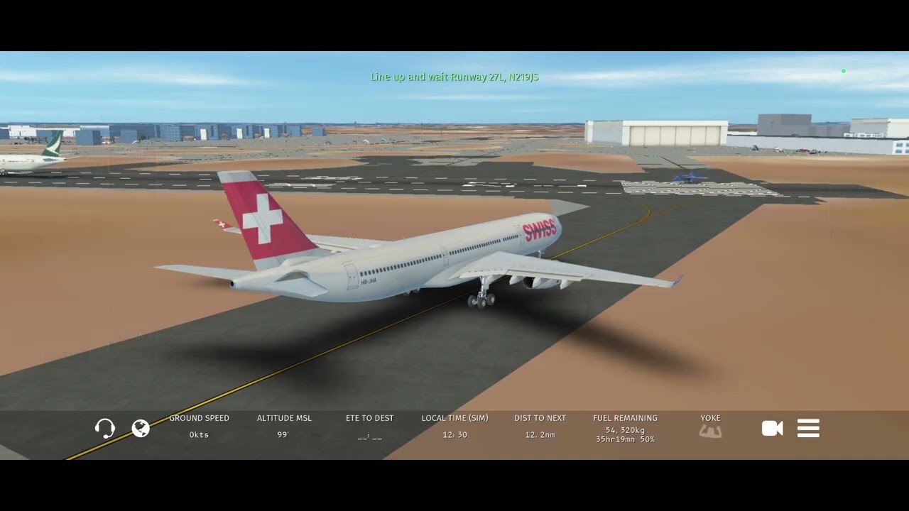 Pushback, taxi and takeoff in training server | Swiss Air A330 | #infiniteflight #aviation #pilot 