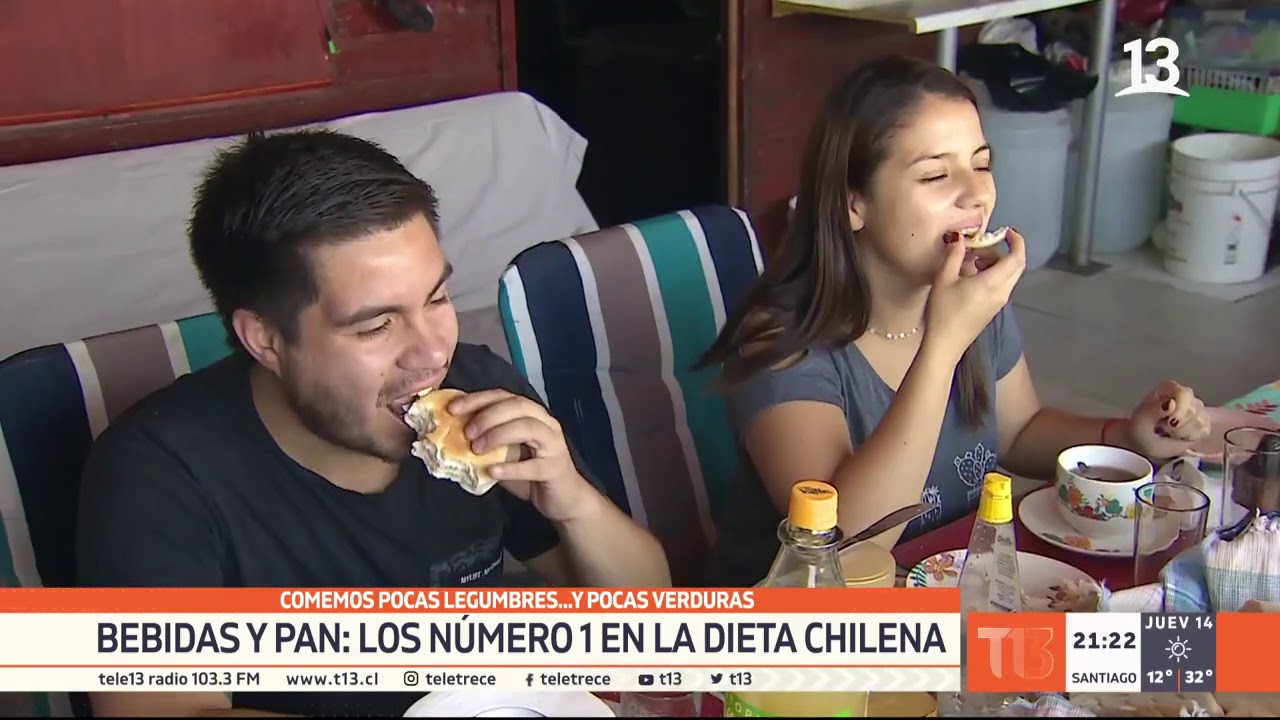 Dieta chilena: bebidas y pan ocupan el número uno