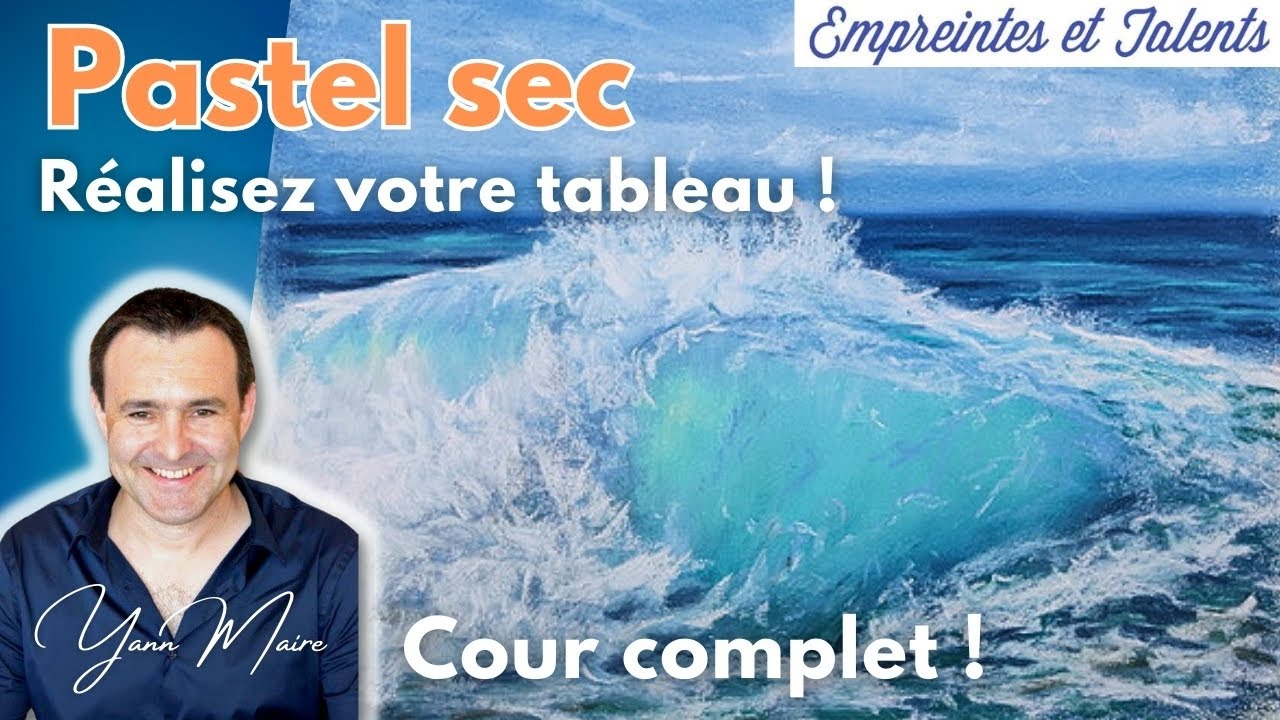 Technique Pastel - Peindre une vague des Caraïbes