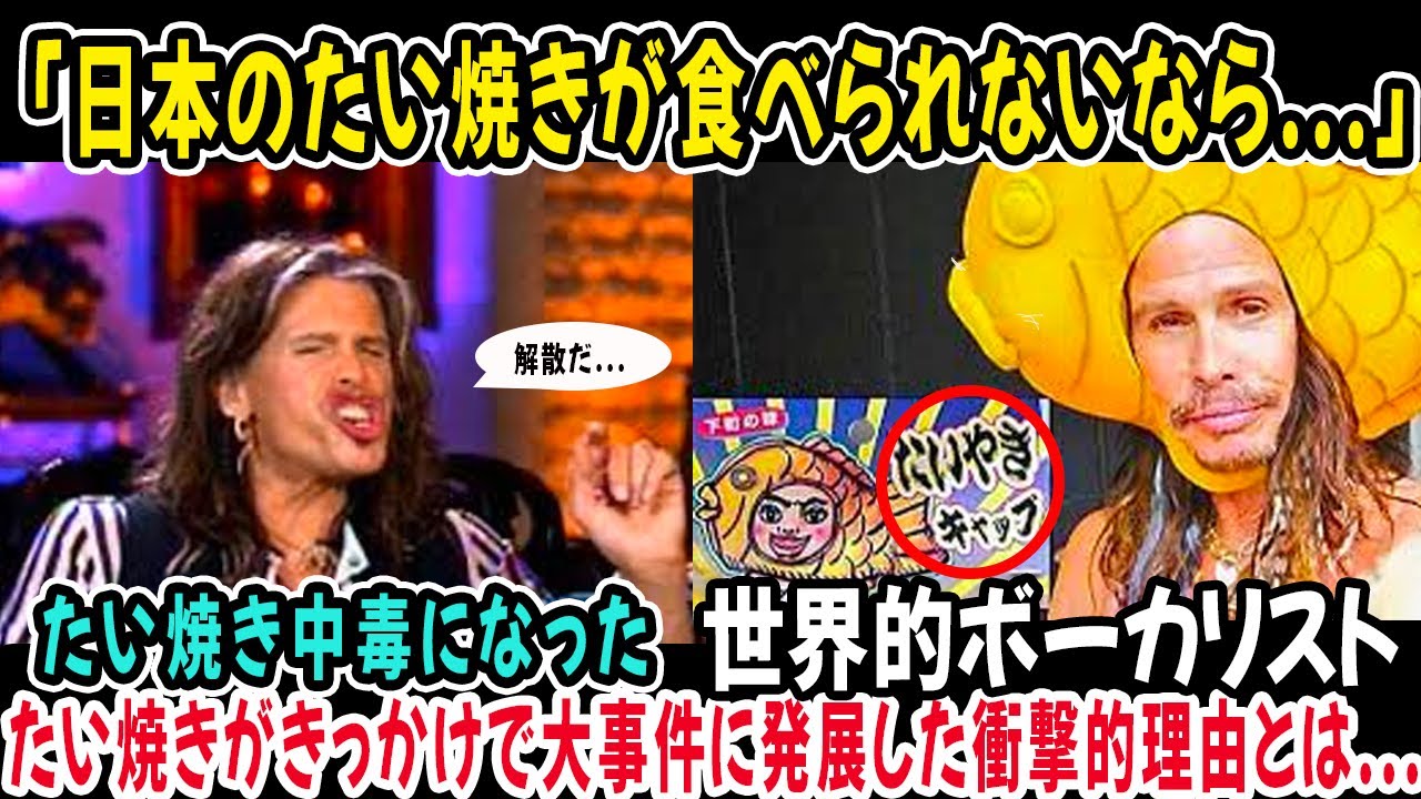 【海外の反応】スティーブン・タイラー「たい焼き食ったから解散な...」→日本でたい焼きを食べる→中毒になる→飛行機で大激怒した理由が衝撃的すぎる...