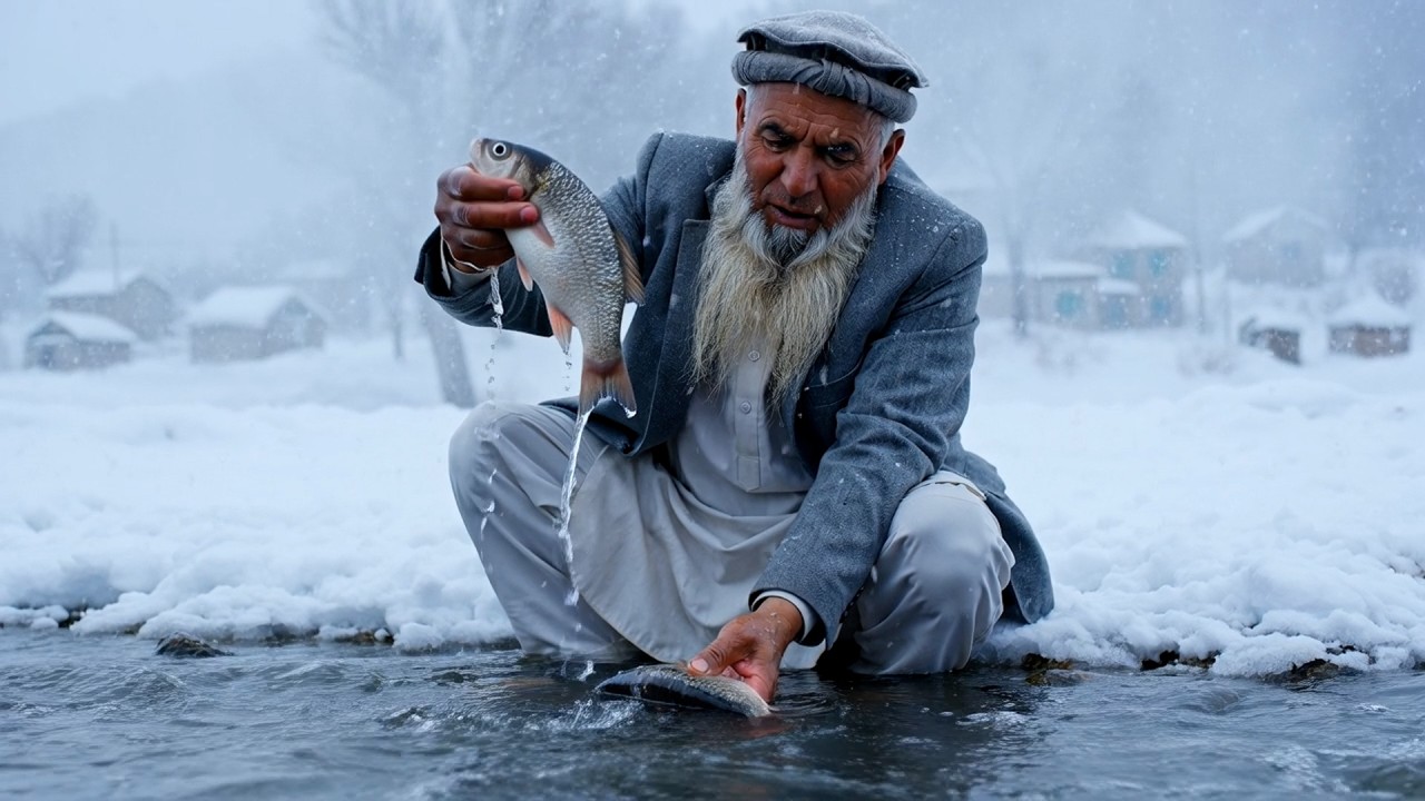 Enjoy Winter Cooking & Survival: Cozy Snow Village Life in Afghanistan