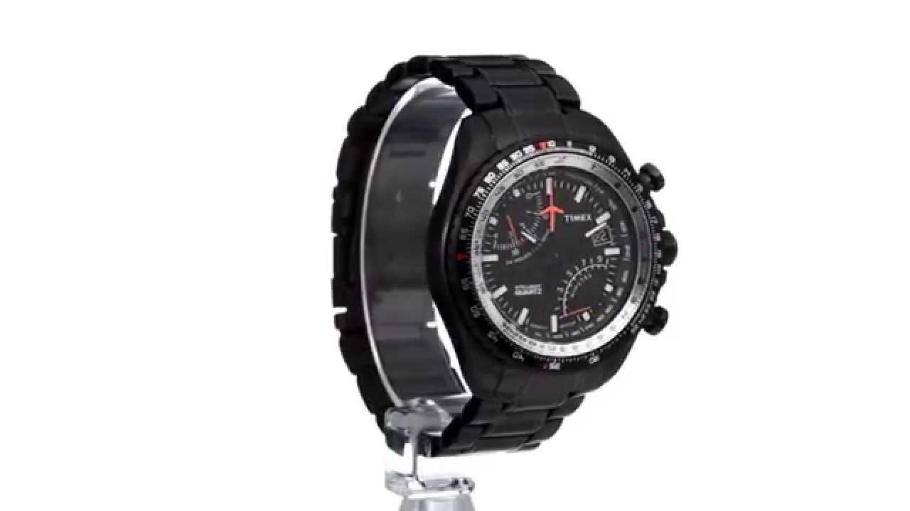 Timex - Intelligent Quartz Aviator Fly-Back Chronograph Stainless Steel Bracelet Watch SKU:8296677