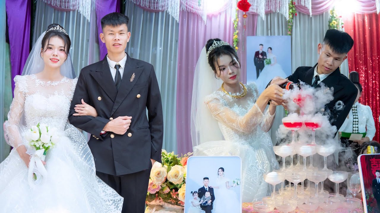 ĐÁM CƯỚI CHÚ RỂ NGƯỜI THÁI CÔ DÂU NGƯỜI KINH - LỄ THÀNH HÔN - ANH NHỚ & THẢO TRANG