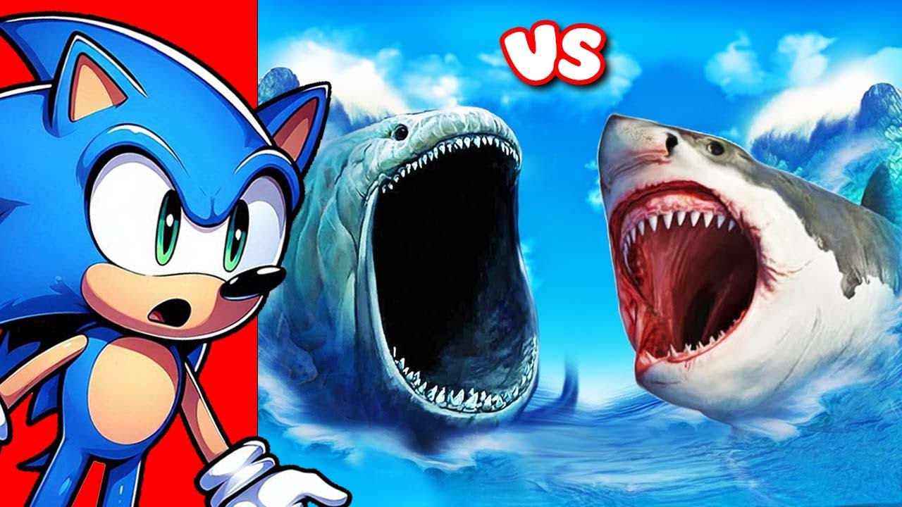 Sonic Reacts To BLOOP vs WORLD'S STRONGEST MEGALODON!