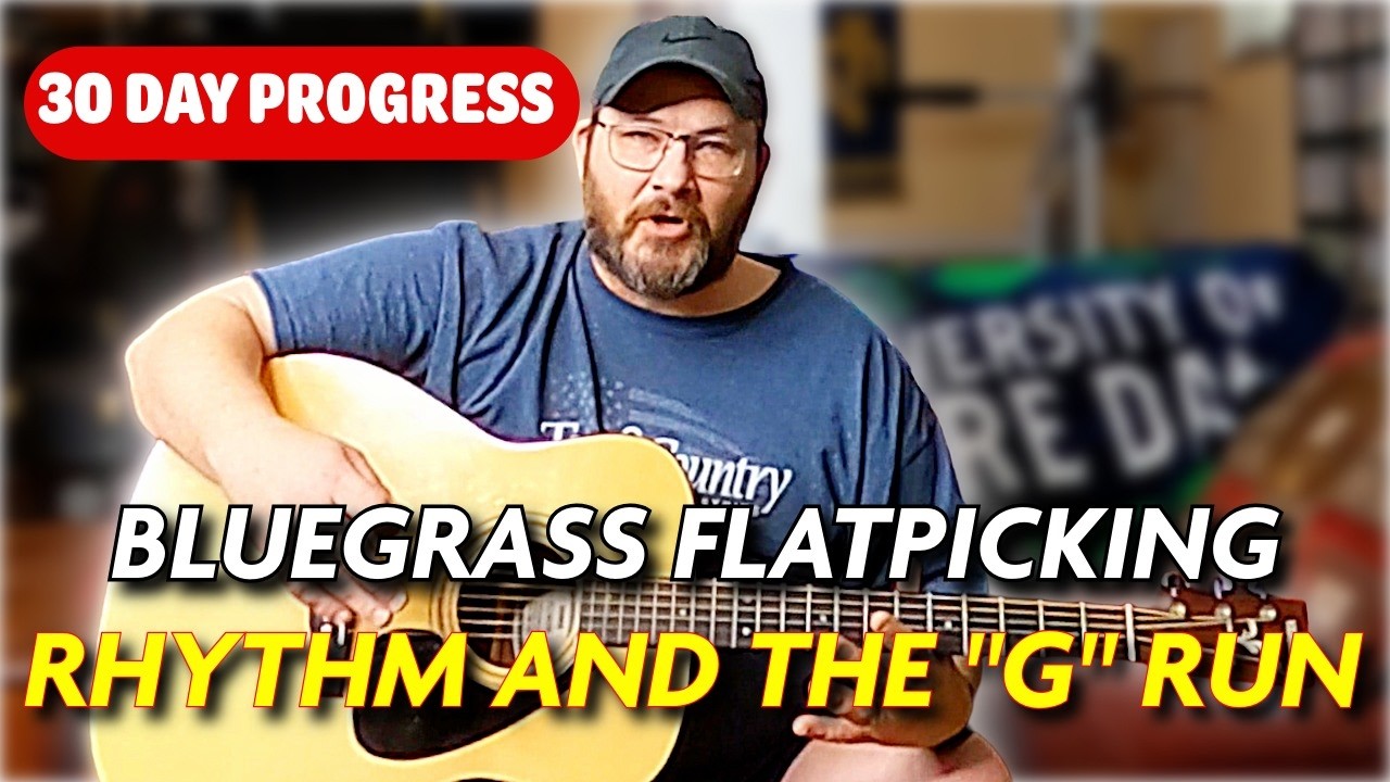 1 Month Bluegrass guitar Progress: Scales, Theory, and the G Run! - Beginning Bluegrass Guitar