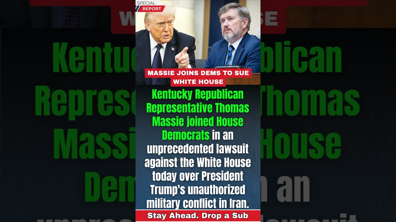 Massie Joins Dems to Sue Trump Over Iran War