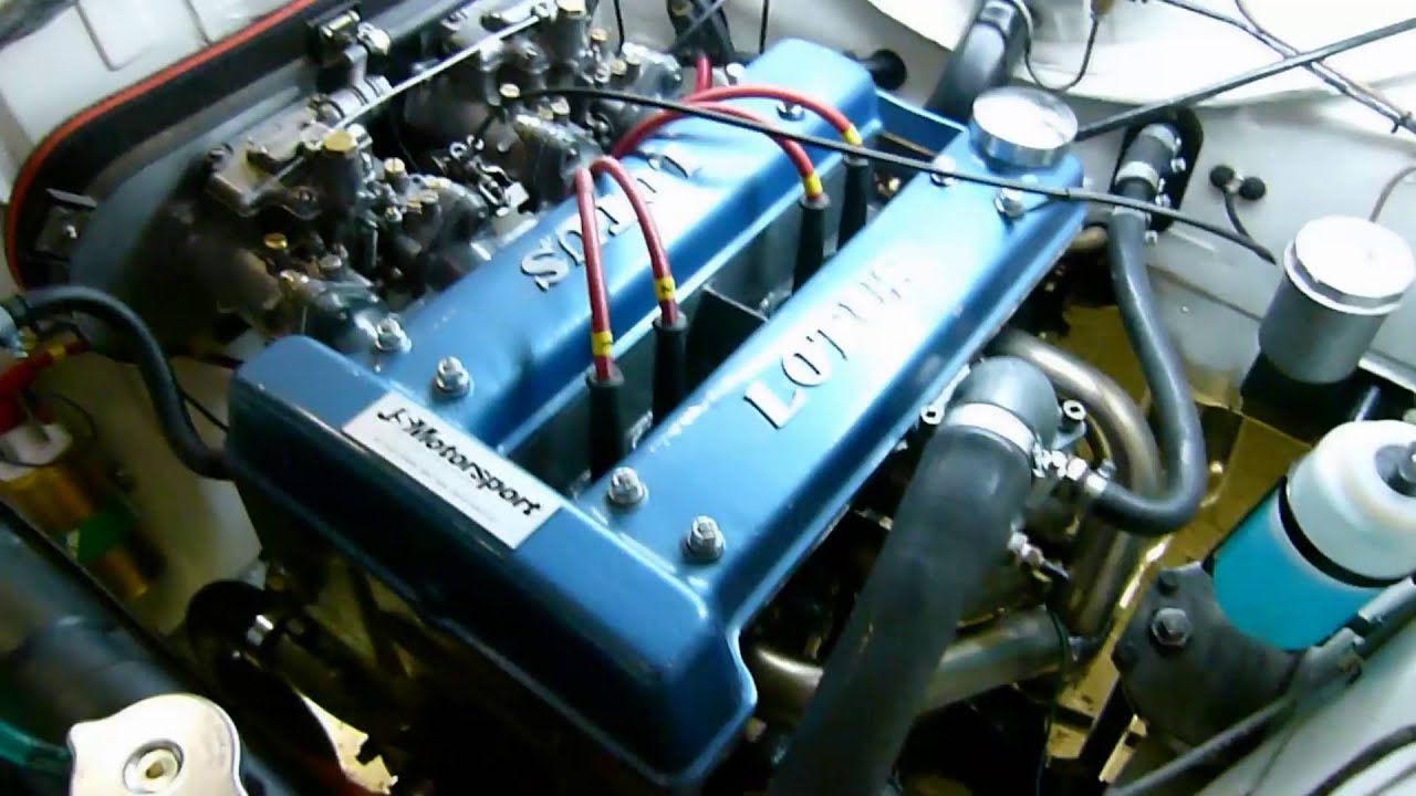 Lotus Cortina MK2 with custom header and exhaust system