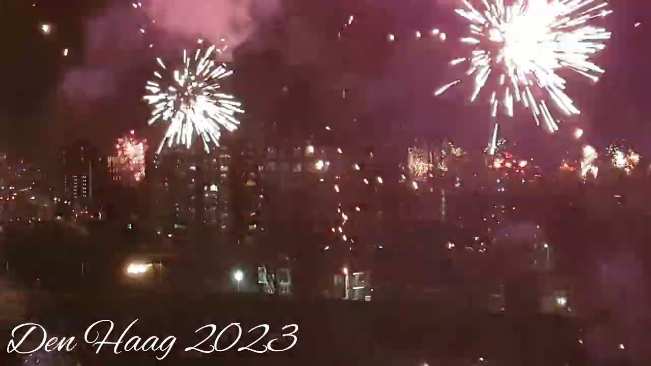 Vuurwerk Den Haag 0.00 uur 2023.
