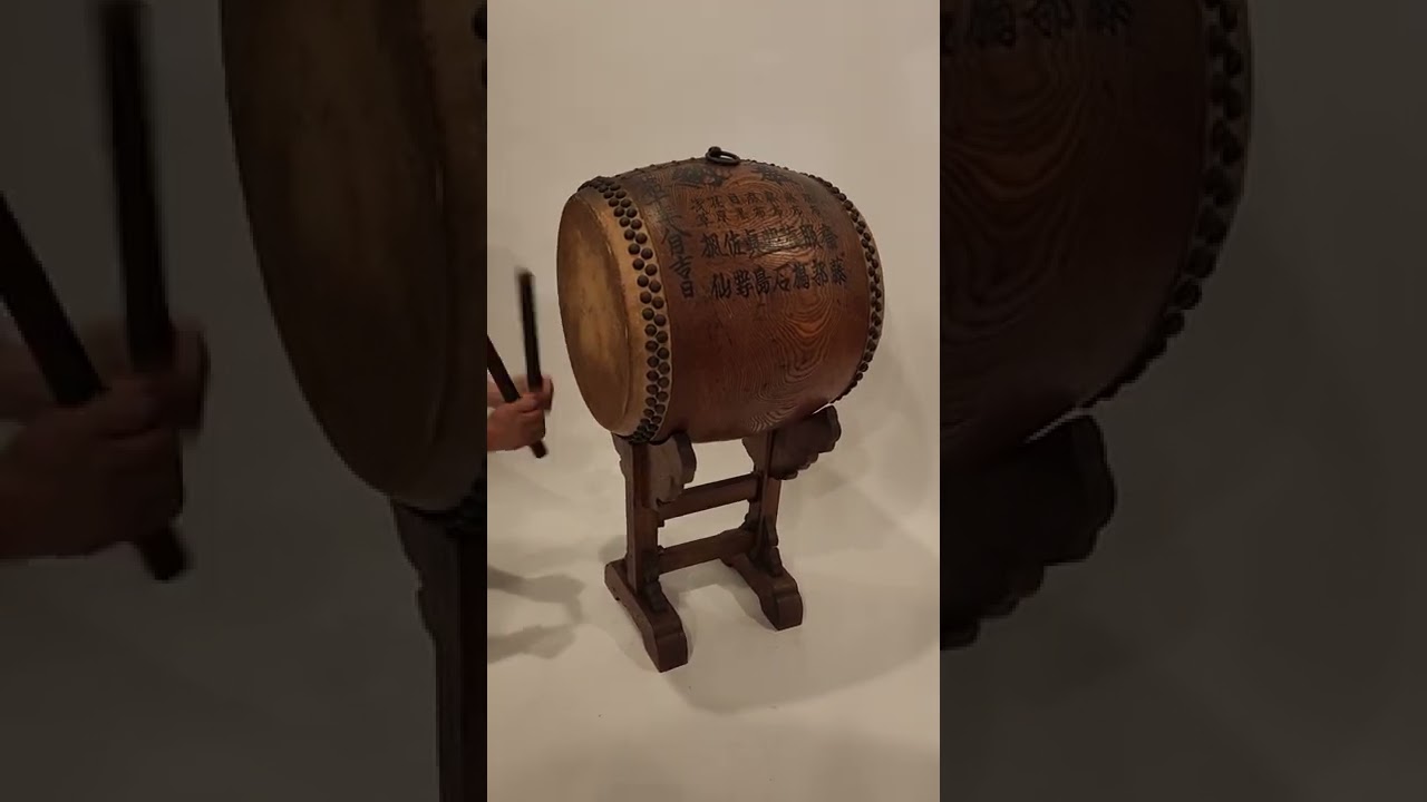 trying out vintage taiko drum (22m-75b) #taikodrum #taiko #japanesedrums