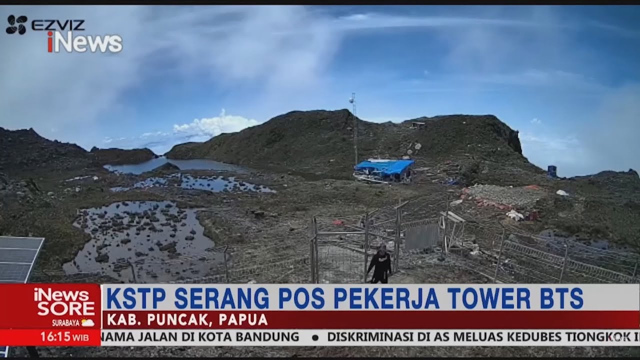 Rekaman CCTV Detik-detik KKB Serang Pekerja Tower BTS di Papua #iNewsSore 04/03
