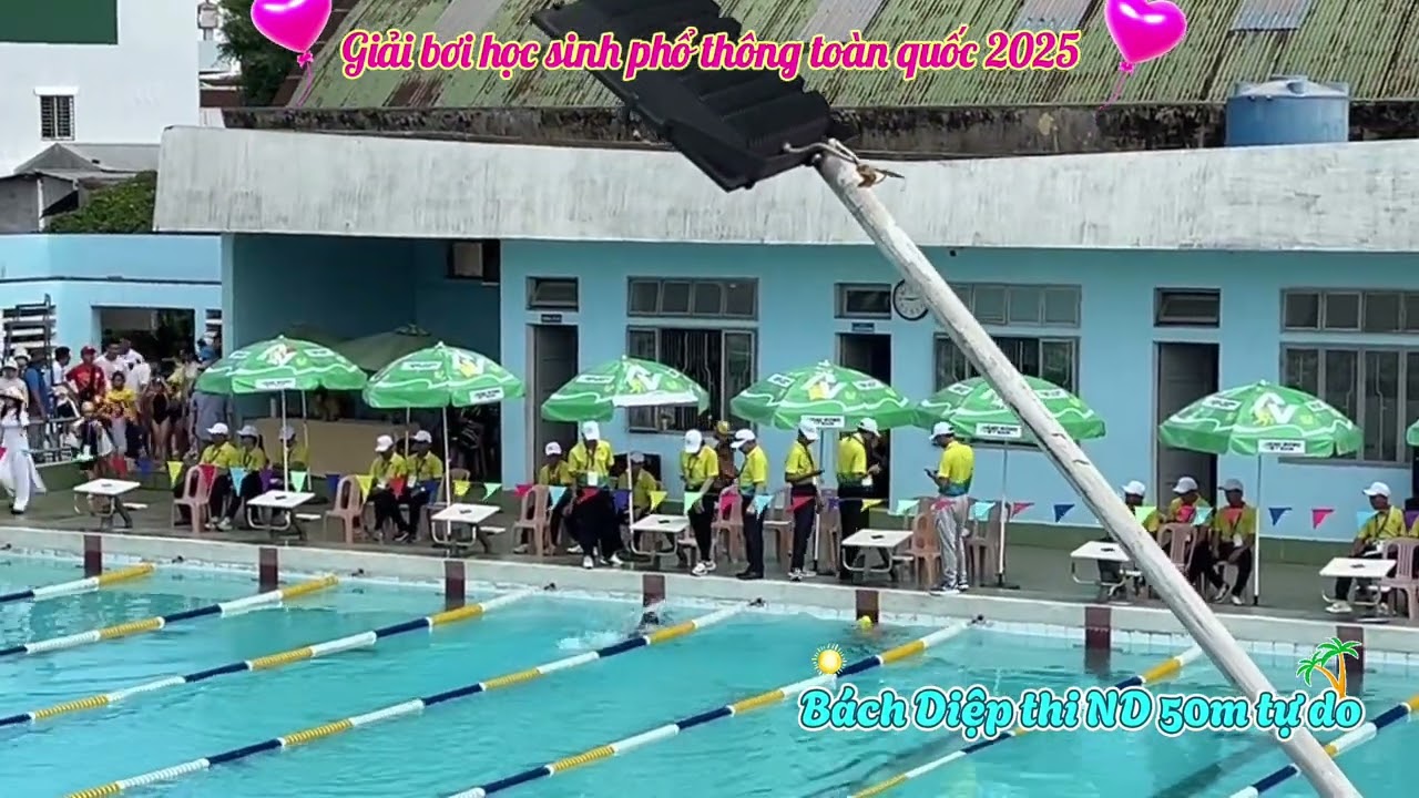 Bách Diệp thi Giải bơi học sinh phổ thông toàn quốc 2025