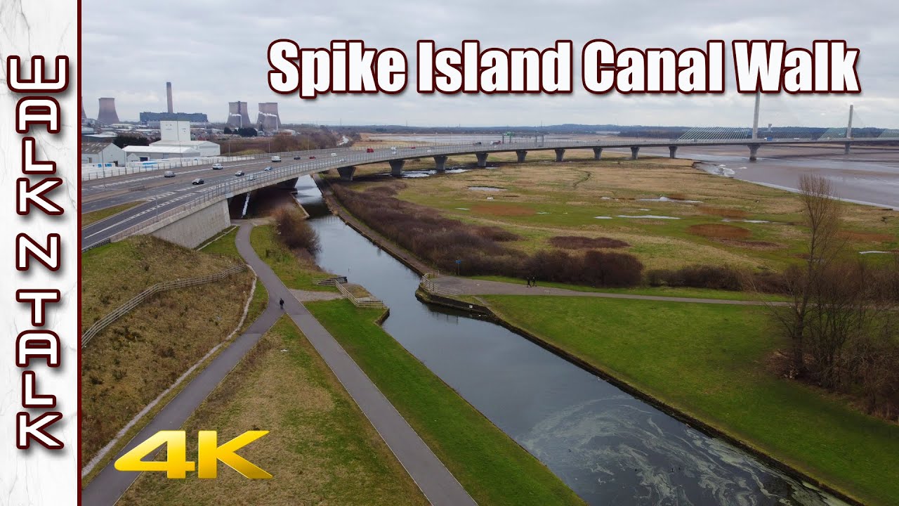 Walking Tour - Spike Island Canal  【4K HDR】 👍🚶 🇬🇧