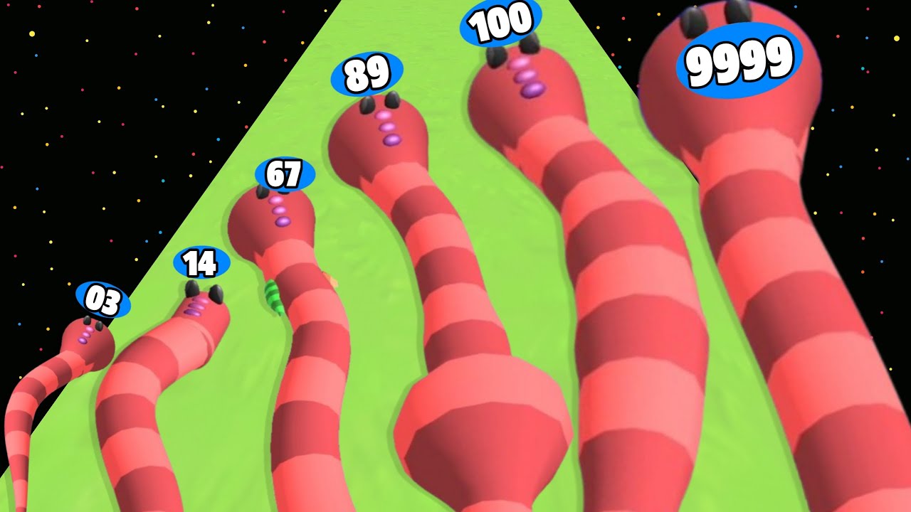 Worm Race 3D Fight - Level Up Worm Max Level Gameplay (New Update)