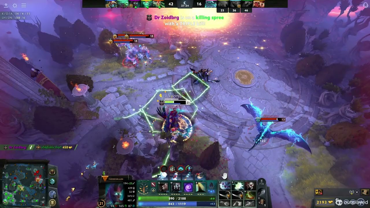 Dota 2 - Ability Draft - Terrorblade Rampage 1v5