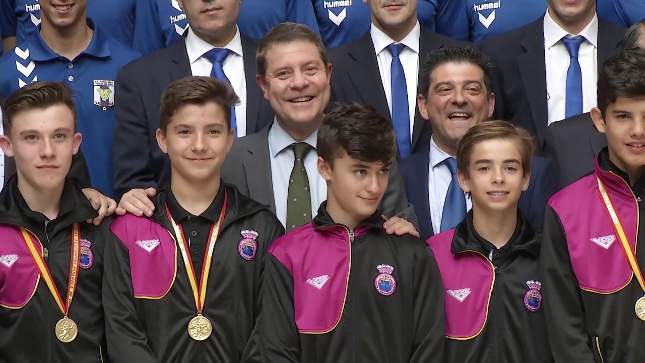 Recepción al Fútbol Sala Valdepeñas y a la Selección de Castilla-La Mancha Infantil de Fútbol Sala