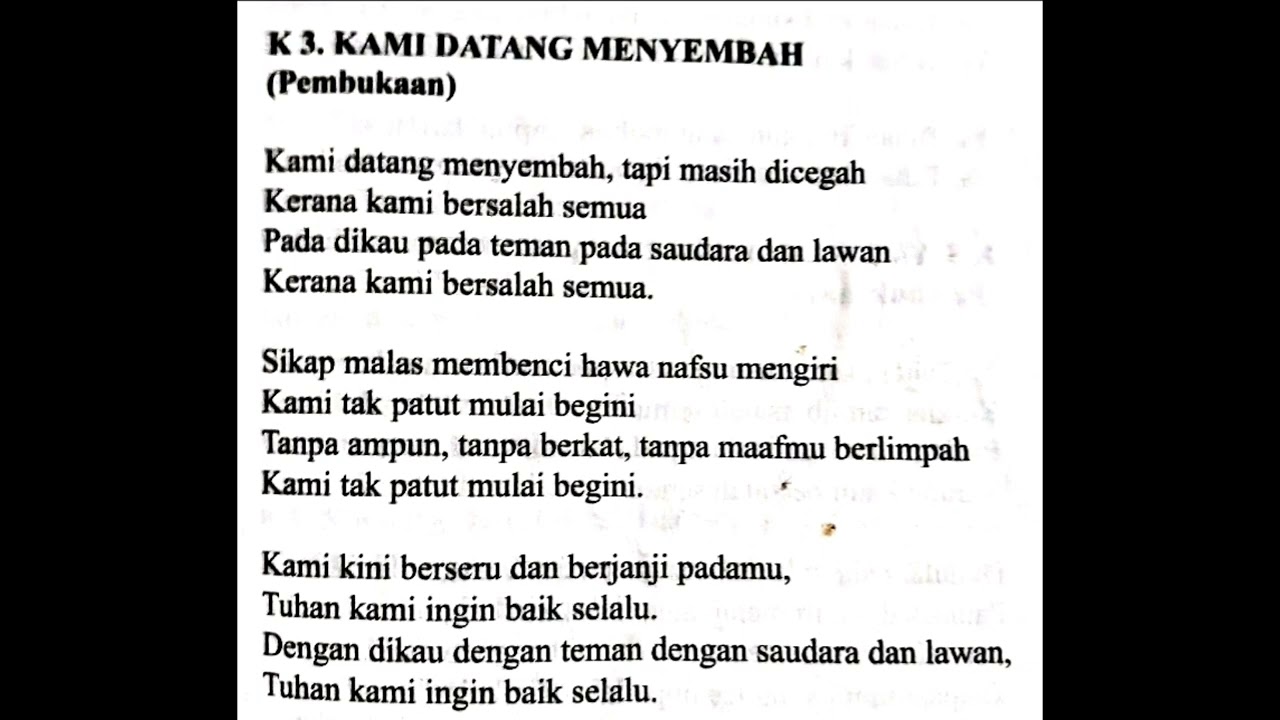 KAMI DATANG MENYEMBAH